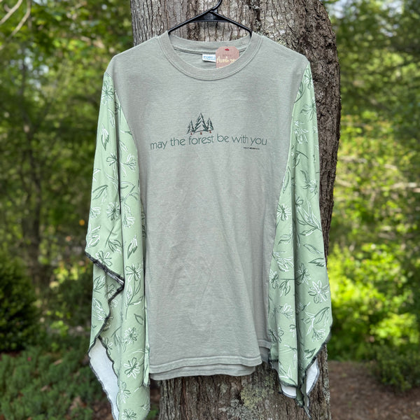 Winged T-Shirt Poncho - May the Forest Be With You