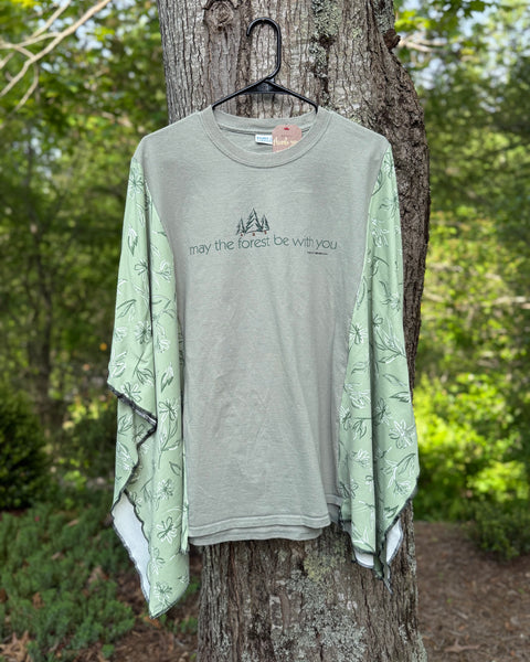 Winged T-Shirt Poncho - May the Forest Be With You